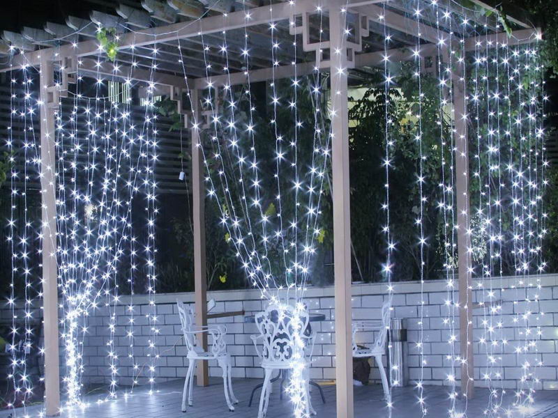 Curtain LED Lights 3m x 3m, 300L (White)