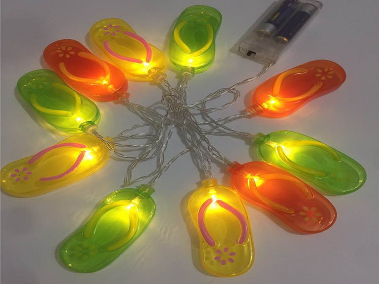 LED string lights with slippers
