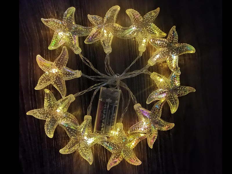 LED string lights with starfish
