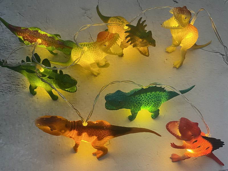 LED string lights with Dinosaur