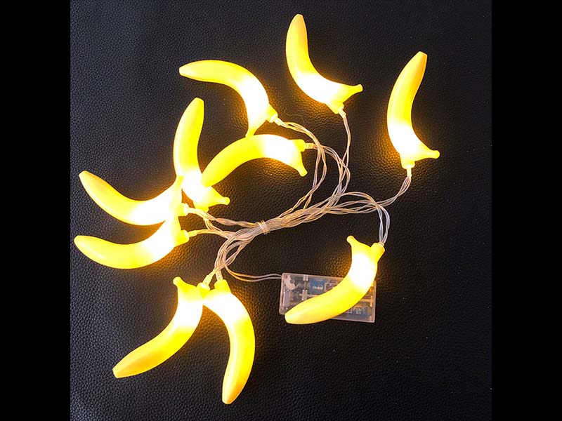 LED string lights with banana