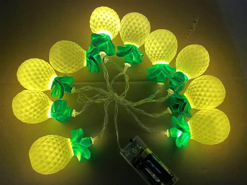 LED string lights with pineapple