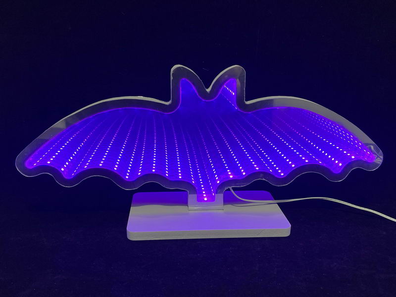Halloween infinity mirror tunnel lights, Bat